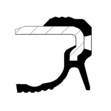 Сальник коленвала CORTECO B1BAESSSLRDX7 Simmerring / 19036715B