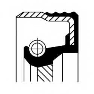 Сальник коленвала CORTECO B1BARSX7 Simmerring / 12013757B