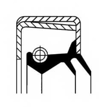 Сальник ступицы колеса CORTECO B2SLSFDRWX6 Simmerring / 12015758B