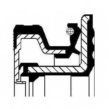 Сальник ступицы колеса CORTECO RWDR-K7 Simmerring / 12015133B