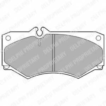 Колодки тормозные дисковые для MERCEDES G(W460,W461,W463), T1(601,602), T1/TN <b>DELPHI LP468 / 20784</b>