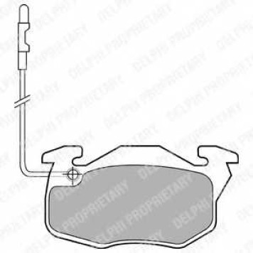 DELPHI LP490 - колодки тормозные, передние