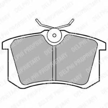 Колодки тормозные дисковые для AUDI A4, A6 / PEUGEOT 405 / VW CORRADO, GOLF, JETTA, PASSAT, SCIROCCO, VENTO <b>DELPHI LP571 / 20961</b>