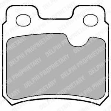 Колодки тормозные дисковые для OPEL ASCONA, ASTRA, CALIBRA, KADETT, VECTRA / SAAB 900 <b>DELPHI LP586 / 21140</b>