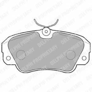 Колодки тормозные дисковые для OPEL OMEGA(16#, 17#, 19#, 21#, 22#, 23#, 25#, 26#, 27#, 66#, 67#), SENATOR(29#) <b>DELPHI LP848 / 21368</b>