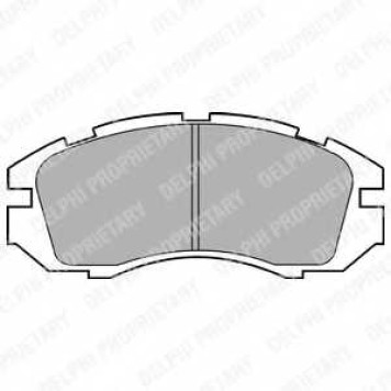 Колодки тормозные дисковые для SUBARU IMPREZA(GC,GF,GFC), LEGACY(BC,BD,BG,BJF) <b>DELPHI LP813 / 21495</b>