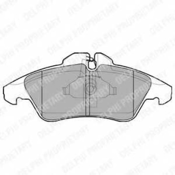 Колодки тормозные дисковые для MERCEDES SPRINTER(901, 902, 903, 904), V(638/2), VITO(638) / VW LT(2, 2DA, 2DB, 2DC, 2DD, 2DE, 2DF, 2DH, 2DK) <b>DELPHI LP980 / 21576</b>