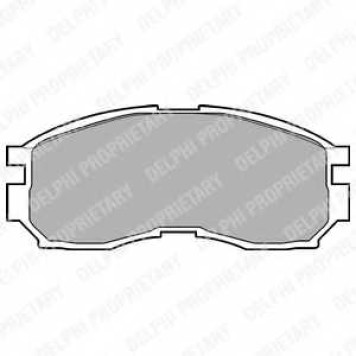 Колодки тормозные дисковые для HYUNDAI SANTAMO / MITSUBISHI COLT, ECLIPSE, GALANT, LANCER, MIRAGE, SANTAMO, SAPPORO, SPACE RUNNER, SPACE <b>DELPHI LP803 / 21647</b>