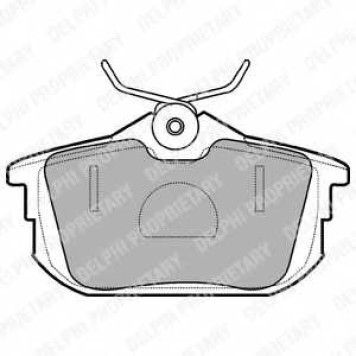 Колодки тормозные дисковые для MITSUBISHI CARISMA(DA#), COLT CZC(RG), COLT(Z2#A,Z3#A), SPACE STAR(DG#A) / VOLVO S40(VS), V40(VW) <b>DELPHI LP1593 / 21861</b>