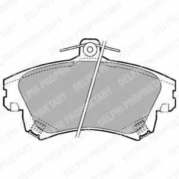 Колодки тормозные дисковые для MITSUBISHI CARISMA(DA#) / VOLVO S40(VS), V40(VW) <b>DELPHI LP1398 / 21983</b>