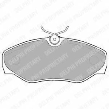 Колодки тормозные дисковые для NISSAN PRIMASTAR(X83) / OPEL VIVARO(E7,F7,J7) / RENAULT ESPACE(JE0#), TRAFIC(EL,FL,JL) <b>DELPHI LP1695 / 23099</b>