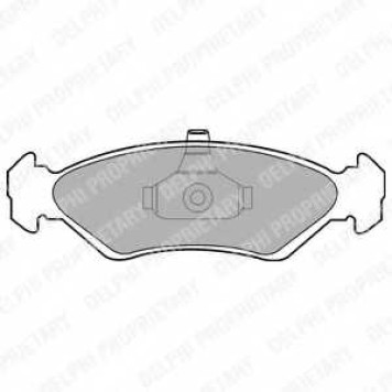 Колодки тормозные дисковые для FORD FIESTA(J3#,J5#,JA#,JB#,JV#), KA(RB#) / MAZDA 121(JASM,JBSM) <b>DELPHI LP1603 / 23101</b>