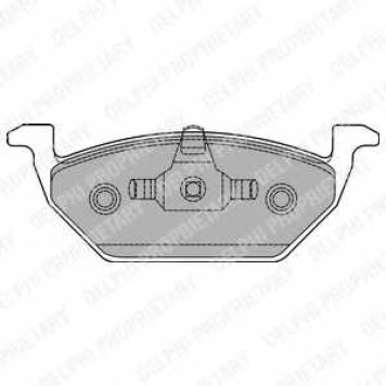 Колодки тормозные дисковые для AUDI A1, A3 / MERCEDES SPRINTER / SKODA CITIGO, FABIA, OCTAVIA, RAPID, ROOMSTER / VW CADDY, FOX, GOLF, JETTA, NEW BEETLE, POLO, UP <b>DELPHI LP1436 / 23130</b>