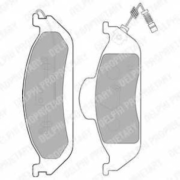 Колодки тормозные дисковые для MERCEDES M(W163) <b>DELPHI LP1299 / 23193</b>