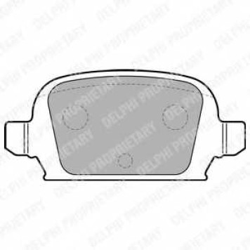 Колодки тормозные дисковые для OPEL COMBO, CORSA(F08,F35,F68,W5L), TIGRA TwinTop <b>DELPHI LP1677 / 23284</b>