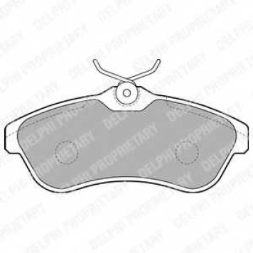 Колодки тормозные дисковые для CITROEN C2(JM#), C3(FC#,HB#) <b>DELPHI LP1715 / 23409</b>