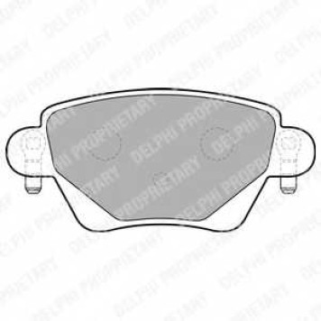 Колодки тормозные дисковые для FORD MONDEO(B4Y,B5Y,BWY) / RENAULT KANGOO Express(FC0/1#), KANGOO(KC0/1#) <b>DELPHI LP1682 / 23557</b>