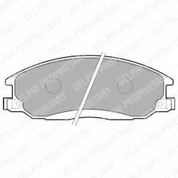 Колодки тормозные дисковые для HYUNDAI H-1, SANTA FE(SM), TRAJET(FO), XG(XG) / SSANGYONG ACTYON SPORTS(QJ), ACTYON, KYRON, REXTON(GAB#) <b>DELPHI LP1743 / 23569</b>