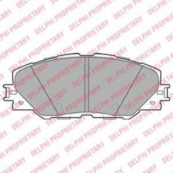 Колодки тормозные дисковые для TOYOTA AURIS(ADE15#, NDE15#, NRE15#, ZRE15#, ZZE15#), PRIUS PLUS(ZVW4#), RAV 4(ACA3#, ACE#, ALA3#, GSA3#, ZSA3#) <b>DELPHI LP2003 / 24337</b>