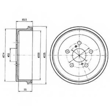 DELPHI BF341 - барабан тормозной задний (200х65,5) 5 отв