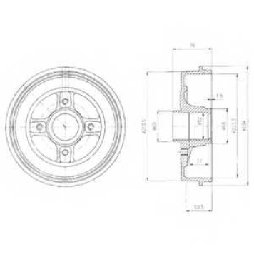 DELPHI BF427 - барабан тормозной задний (203,3х76) 4 отв