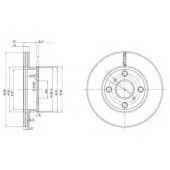 Тормозной диск DELPHI BG2424