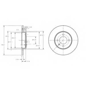 DELPHI BG2454 - диск тормозной передний (256х13) 4 отв