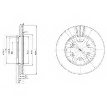 Тормозной диск DELPHI BG2457