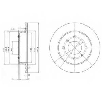 DELPHI BG2633 - диск тормозной задний (258х10) 4 отв