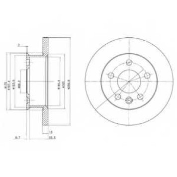 Тормозной диск DELPHI BG2716