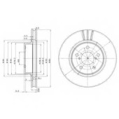 DELPHI BG2767 - диск тормозной передний (260х24) 5 отв