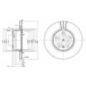 DELPHI BG3043 - диск тормозной передний (296х21,9) 5 отв