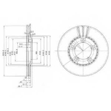 DELPHI BG3071 - диск тормозной передний (253х20) 5 отв
