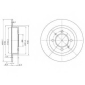 DELPHI BG3126 - диск тормозной задний (234х7) 4 отв