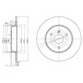 DELPHI BG3526 - диск тормозной передний/задний (280х9) 3 отв