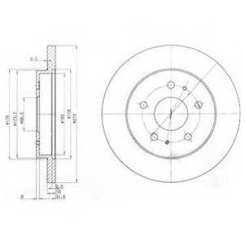 Тормозной диск DELPHI BG3607