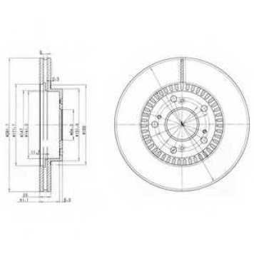 DELPHI BG3720 - диск тормозной передний (282х23) 5 отв