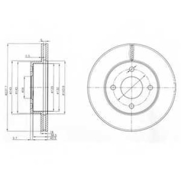 Тормозной диск DELPHI BG3763