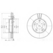 DELPHI BG3927 - диск тормозной передний (278х25) 5 отв