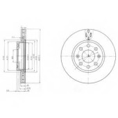 DELPHI BG4004 - диск тормозной передний (257х22) 4 отв
