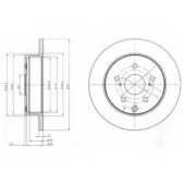 DELPHI BG4115 - диск тормозной задний (281х12) 5 отв