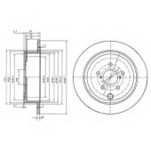 DELPHI BG4158 - диск тормозной задний (285,7х10) 5 отв