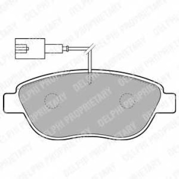 Колодки тормозные дисковые для CITROEN C4 / FIAT BRAVO, DOBLO, DUCATO, IDEA, LINEA, MULTIPLA, PUNTO, STILO Multi, STILO / LANCIA DELTA, MUSA / OPEL COMBO <b>DELPHI LP1721</b>