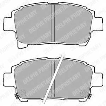 Колодки тормозные дисковые для TOYOTA COROLLA(#E12J#,#E12T#), IQ(KGJ1#,KPJ1#,NGJ1#,NUJ1#) <b>DELPHI LP1896</b>