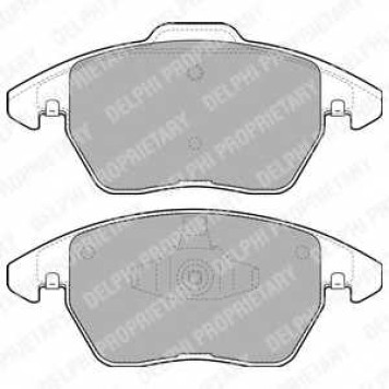 Колодки тормозные дисковые для CITROEN C4(LA#,LC#) / PEUGEOT 208, 3008, 307(3A/C,3B,3E,3H), 308(4A#,4C#), RCZ <b>DELPHI LP1898</b>