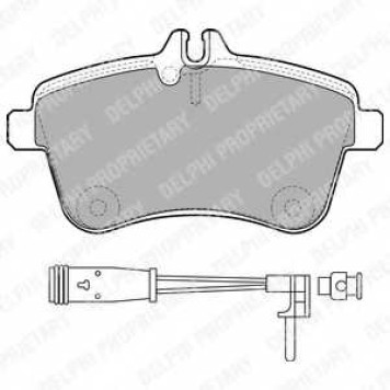 Колодки тормозные дисковые для MERCEDES A(W169), B(W245) <b>DELPHI LP1938</b>