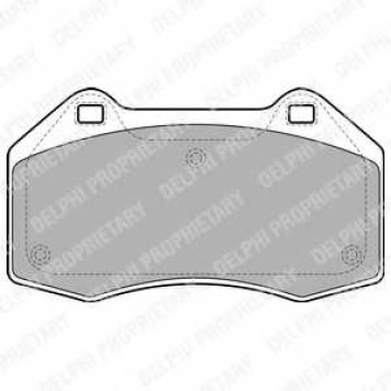 Колодки тормозные дисковые для RENAULT CLIO(BR0/1,CR0/1), MEGANE(BM0/1#,CM0/1#) <b>DELPHI LP1940</b>