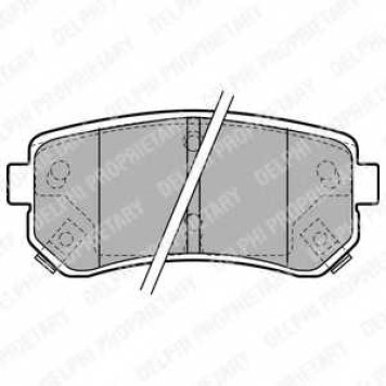 Колодки тормозные дисковые для HYUNDAI ACCENT, i20, i30 CW, i30, ix20, ix35 / KIA CEED, PRO CEED, RIO, SPORTAGE <b>DELPHI LP1952</b>