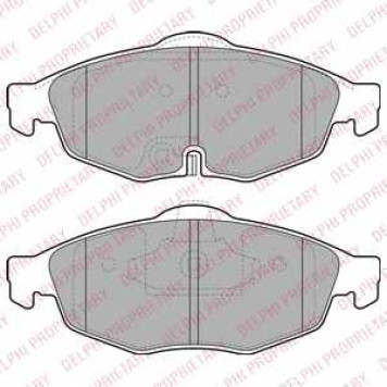 Колодки тормозные дисковые для CHRYSLER SEBRING(JR) <b>DELPHI LP1963</b>