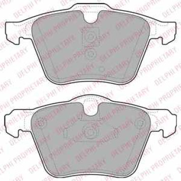 Колодки тормозные дисковые для FORD MONDEO(BA7), S-MAX(WA6) / VOLVO S80(AS), V60, V70(BW), XC70 <b>DELPHI LP1968</b>